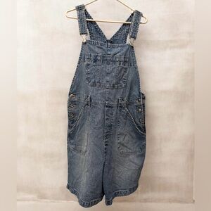 Disney Blue Jean Shorts Overalls
